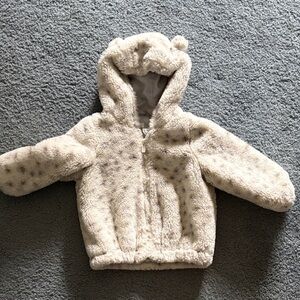 GAP Cream Fuzzy Kids Puffer Jacket